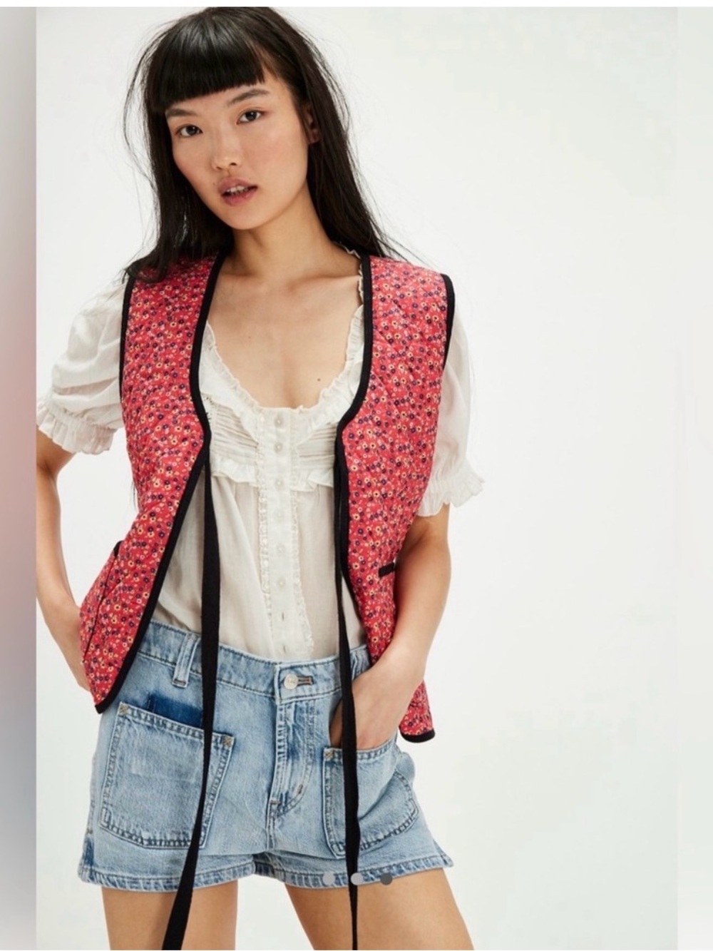NWT Free People Claudine Quilted Vest